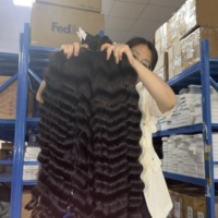 Extensiones de Cabello Remy Indio 100% Natural, Ondulado Profundo, Rizado, Mejor Precio para Cabello Rizado Natural Sin Procesar, Cabello Liso, Cabello Rizado Pixie