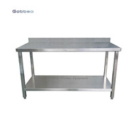 Table de travail modulaire extensible robuste en acier inoxydable 201/304 de Chine, ensemble de table de cuisine et de salle à manger rectangulaire, réchaud de buffet