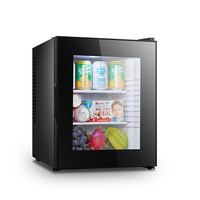 Mini-réfrigérateur d'hôtel 18L avec porte vitrée, minibar silencieux, refroidisseur compact pour boissons, pour chambre d'hôtes, chambre à coucher, bureau