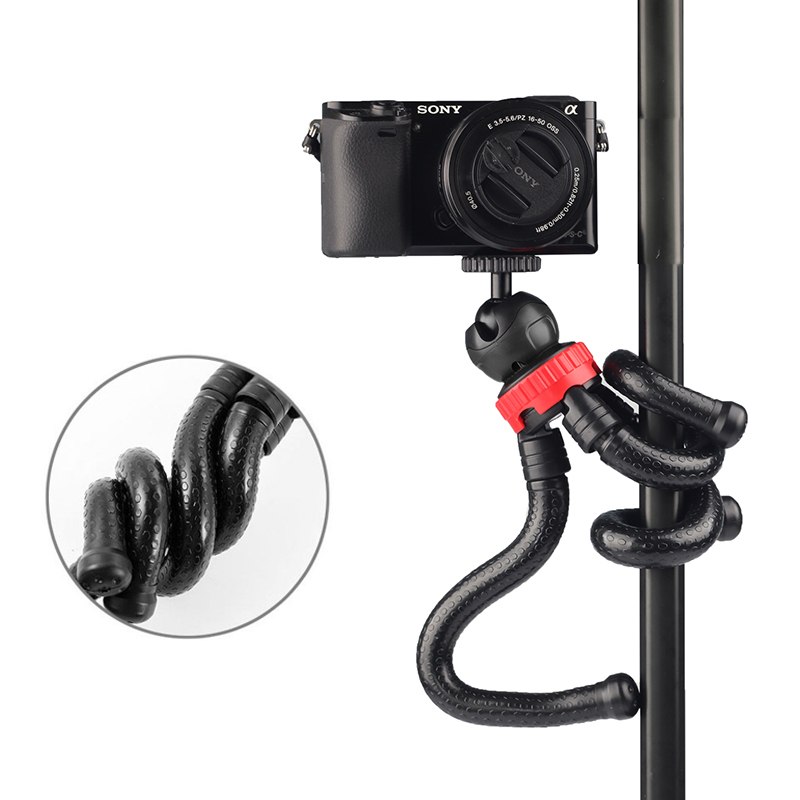 Smartec Flexible Spider Tripod - Holds Smartphones, GoPro, Brinno Cameras, 7" Height