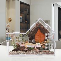 Terrarium Moderne en Acrylique Haute Transparence, Vivarium Professionnel Portable Léger avec Ouverture Magnétique Sécurisée pour Micro-écologies
