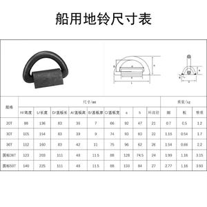ห่วงยกเหล็กตีขึ้นรูป Crown Aviation Marine D-Ring 20T 36T 50 ตัน สำหรับยึดติดเรือ - Product Image 3