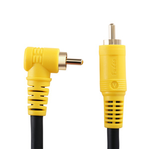 Câble audio <span class=keywords><strong>numérique</strong></span> <span class=keywords><strong>coaxial</strong></span> HIFI RCA tressé SPDIF 5.1 à angle droit mâle-mâle pour haut-parleur AV et caisson de basses, conducteur OFC 75 ohms - Product Image 2