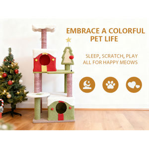 Grande Albero per Gatti di Lusso a 3 Livelli per Halloween, Decorazione Festiva da Interno, Tiragraffi e Cuccia per Gatti, Consegna Gratuita negli Stati Uniti - Product Image 5