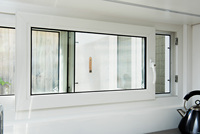 Neuheiten Weißer Rahmen UPVC Schiebefenster aus gehärtetem Glas Doppel glas 10 Fuß Erker für Wohnzimmer