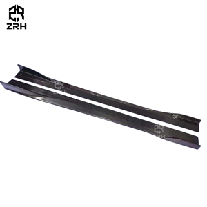 Jupes latérales en fibre de carbone style IMP pour <span class=keywords><strong>Mercedes</strong></span> Classe <span class=keywords><strong>C</strong></span> W205 C63 AMG Coupé Berline Kit carrosserie d'extension de jupes latérales sport - Product Image 2