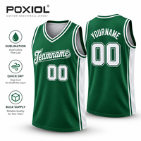 Maillot de basket personnalisé multicolore col en V, tenue d'équipe par sublimation, séchage rapide, vente en gros, uniformes d'équipe jeunesse personnalisés USA