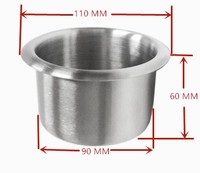 Porte-gobelet portable en acier inoxydable de 3,5 pouces pour canapé, table de casino, bateau, voiture