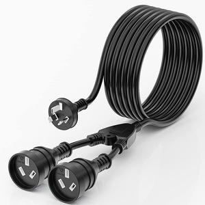 Cable de Alimentación de Cobre Puro como Cable de Extensión de 5 Metros, 10 Amperios, 2 Tomas de Corriente, para Electrodomésticos - Product Image 1