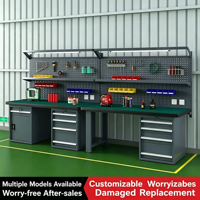 Banc de travail antistatique à roulettes, chariot à double niveau, table d'essai d'atelier, table d'entretien, table d'opération mobile pour usine