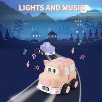 Voiture télécommandée RC miniature mignonne en caoutchouc souple 2,4 GHz 2 canaux avec lumières et musique