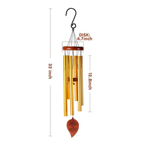 Campana de Viento Grande de Metal, Instrumento de Sanación por Sonido, Adorno Decorativo Colgante de Primera Calidad para Exteriores - Product Image 2