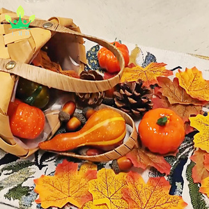 50 Uds. Juego de decoración de calabazas de otoño Mini calabaza Artificial hojas de otoño bellotas para el hogar centros de mesa de otoño mesas cosecha de Acción de Gracias - Product Image 4
