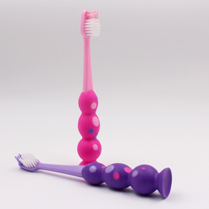 Brosse à dents pour enfants, poils doux, design à ventouse, 15,7 cm, manuelle, colorée, pour enfants - Product Image 5