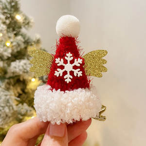 Barrettes mignonnes en forme de bois de renne de Noël avec cristaux et éléments festifs faits à la main pour petites filles – Idéal comme petit cadeau pour enfants - Product Image 4