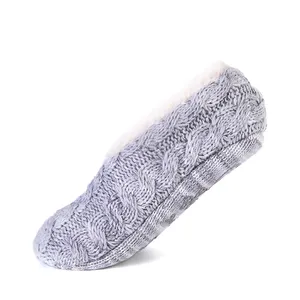 Meisjes Vrouwen Thuis Dikke Winter Slipper Sokken Met Rubberen Zool Antislip Indoor Vloer Sokken