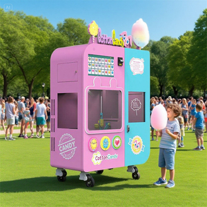 Máquina expendedora automática de algodón de azúcar de nuevo diseño para azúcar y frutas hechas de leche - Product Image 1