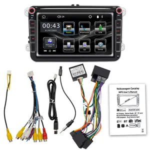 Android araba radyo Vw VolksWagen Golf Skoda koltuk için 8 inç araba stereo GPS Wifi CarPlay ile