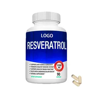 כמוסות resveratrol פרטי תוספת נוגדי חמצון תוספת תמיכה בעור הלבנה קולגן