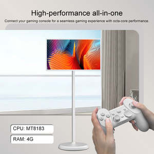 Monitor portátil recargable de 32 pulgadas, pantalla de TV inteligente, cámara HD, Televisión con pantalla táctil incorporada con batería en la rueda - Product Image 5