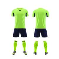 Seragam Olahraga Warna Kustom Jersey Sepak Bola Pria Poliester Cepat Kering Seragam Latihan