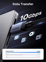 Câble USB C UGREEN 240W GEN2 10 Gbps 4K 60Hz Sortie vidéo 60Hz Charge rapide Câble de transmission de données USB3.2
