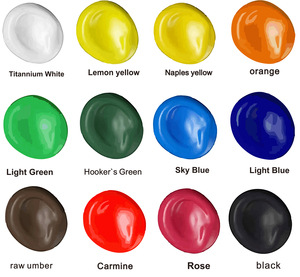 Directo de fábrica, pinturas de acuarela para niños de 150ml, pintura de póster lavable no tóxica para dibujar sobre papel y lienzo para niños - Product Image 4