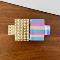 UME Pince à Cheveux Rectangulaire en Acétate, Écologique et Durable, Tendance, pour Usage Quotidien, Accessoire Cheveux Femme