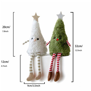 Figurine en peluche douce pour décoration de Noël, statue de table pour fête à la maison, joli ornement de Noël pour une ambiance intérieure chaleureuse - Product Image 2
