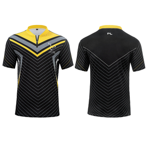 Uniforme barato personalizado <span class=keywords><strong>de</strong></span> secado rápido sublimación Pool Play Jerseys para <span class=keywords><strong>hombre</strong></span> Polo camisa <span class=keywords><strong>de</strong></span> billar con cremallera 1/4 - Product Image 3