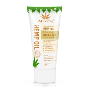 Aliver Bio-Active Skin Care Intensive Hand And Nail Treatment Softening Nourishing Replenishing Hemp Oil Hand Cream