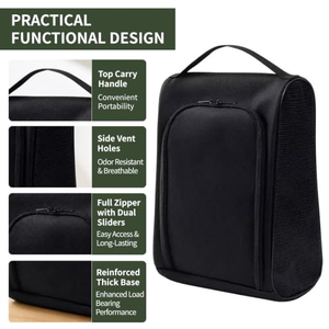 กระเป๋าใส่รองเท้ากอล์ฟแบบมีสายสะพายพร้อมซิปและโลโก้สั่งทำพิเศษ - Product Image 2