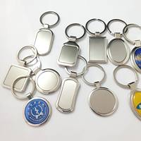 Porte-clés rond en métal vierge personnalisé avec logo, en acier inoxydable, gravure laser, vente en gros d'usine