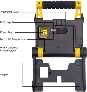 Base magnetica Super Luminoso 10W 1200LM Portatile Ricaricabile A <span class=keywords><strong>LED</strong></span> Lampada di Lavoro e Gancio COB Proiettore - Product Image 3