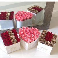 Offre Spéciale cadeau de fête des mères boîte de roses éternelles rosa preservada boîte de roses roses roses en boîte