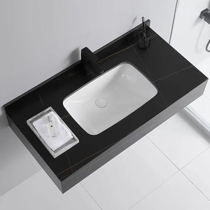 Ventes Flash : Lavabo mural suspendu en dalle de pierre intégrée pour hôtels et salles de bain domestiques - Product Image 4