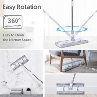 Vadrouille en bois dur en microfibre avec tampons lavables 360 Rotation Dust Flat Twist Mop Nettoyage des sols