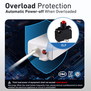British Power Board 1.8M Verlengsnoer 3way <span class=keywords><strong>Multi</strong></span> Stekker Stopcontact Stekker Strip 13a Universeel Stopcontact Verlengstuk Met Ukca - Product Image 3