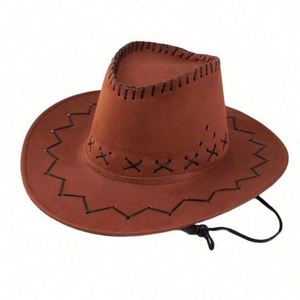 Chapeau de cowboy western unisexe à large visière pour fête, pêche, extérieur, voyage – Couleur personnalisable - Product Image 1