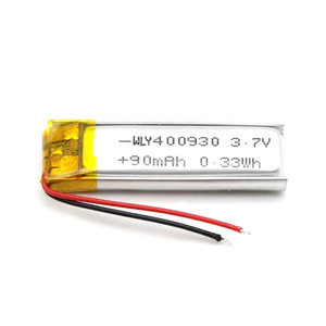 Chất lượng cao và sức đề kháng nội bộ thấp wly 400930 3.7V 80mAh 90mAh Lithium ion polymer pin LiPo pin Li-ion Polymer - Product Image 1