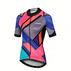 Colorfast Sublimation Unisex Tie Dye Bike Jersey Germ Resistant Thread for Rough Off-<b>Road</b> All-Gender Summer MTB Trail Riding - Product Image 1