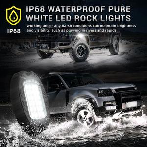 <span class=keywords><strong>2</strong></span> 8 10 12 <span class=keywords><strong>16</strong></span> Pods High Bright Pure White LED Rock Light Underbody Glow Chasis para Car Truck Jeep Off-Road - Product Image 5