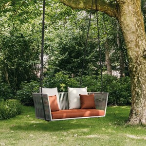 Cesta de Metal colgante moderna <span class=keywords><strong>para</strong></span> interior/exterior, cuna <span class=keywords><strong>para</strong></span> dormitorio, hamaca individual <span class=keywords><strong>para</strong></span> sol - Product Image 5