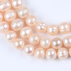 ไข่มุกน้ำจืดธรรมชาติทรงกลมลายตื้น ขนาด 11-12 มม. สำหรับทำสร้อยคอ DIY สำหรับคุณแม่ - Product Image 4
