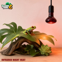 LuckyHerp Lampe chauffante en verre rouge pour reptiles 25W pour amphibiens et reptiles