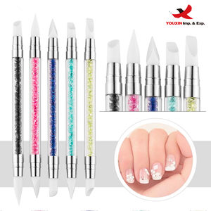 Mixed Procurement Low Price <b>Nail</b> <b>Art</b> <b>Brush</b> Silicone Pen Quartz Spoon Scrubs Ceramic Cuticle Pusher Stone <b>Nail</b> Cuticle Pusher - Product Image 2