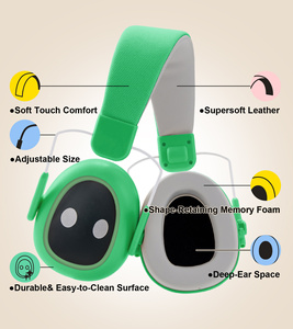 Protège-oreilles pliables en ABS avec bandeau réglable certifiés CE, réduction du bruit, pour la sécurité des enfants - Product Image 3