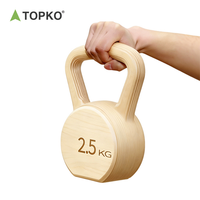 Kettlebell TOPKO de haute qualité en érable d'Amérique du Nord, en bois massif, pour l'entraînement physique