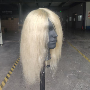 Mannequin de coiffure en cheveux humains de 16 pouces <span class=keywords><strong>pour</strong></span> hommes, poupée d'entraînement <span class=keywords><strong>pour</strong></span> barbier <span class=keywords><strong>pour</strong></span> pratiquer le coiffage, le tressage et la coupe - Product Image 3