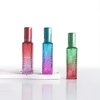 Flacon de parfum en verre réutilisable à dégradé de couleurs, 15 ml, vaporisateur fin rechargeable